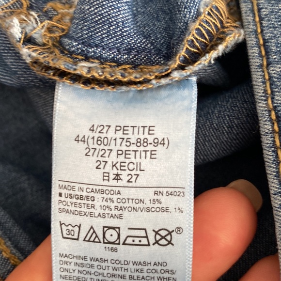 Gap Blue Skinny Ankle Jeggings Petite Size 4/27 - Picture 6 of 6